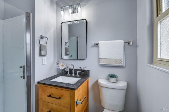 bathroom with toilet and vanity