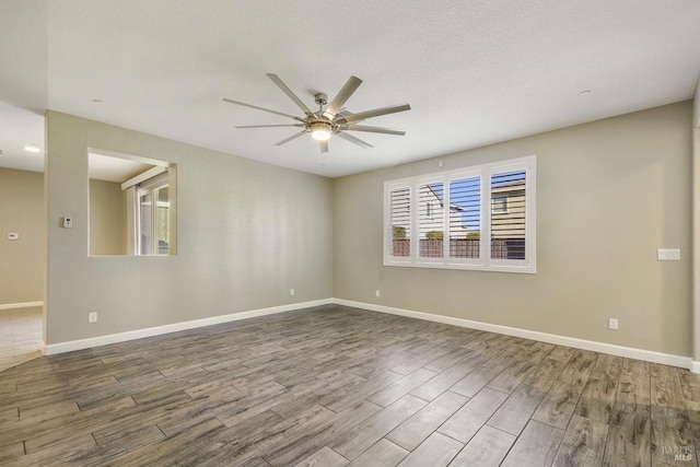 unfurnished room featuring ceiling fan