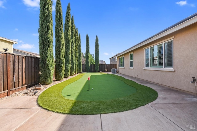 view of yard featuring cooling unit