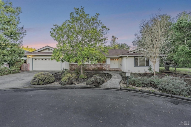 view of front of house featuring a garage