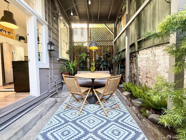 view of patio / terrace featuring outdoor dining area