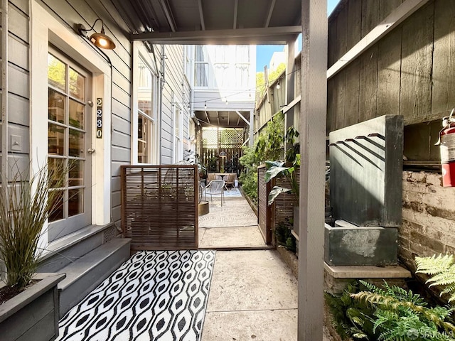 view of patio with entry steps