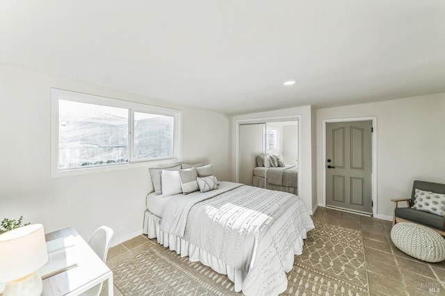 bedroom featuring a closet