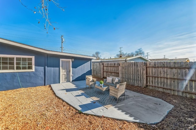 view of patio / terrace with an outdoor hangout area