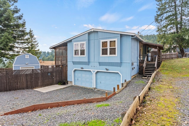 view of front of house featuring a garage