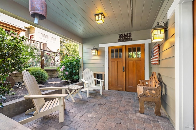 view of patio / terrace with a porch