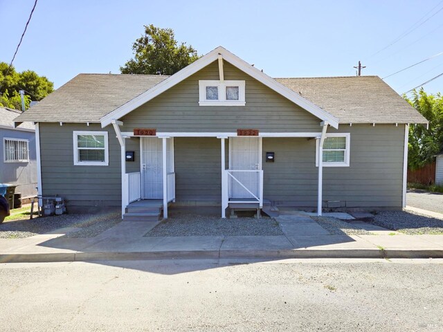 view of bungalow-style home