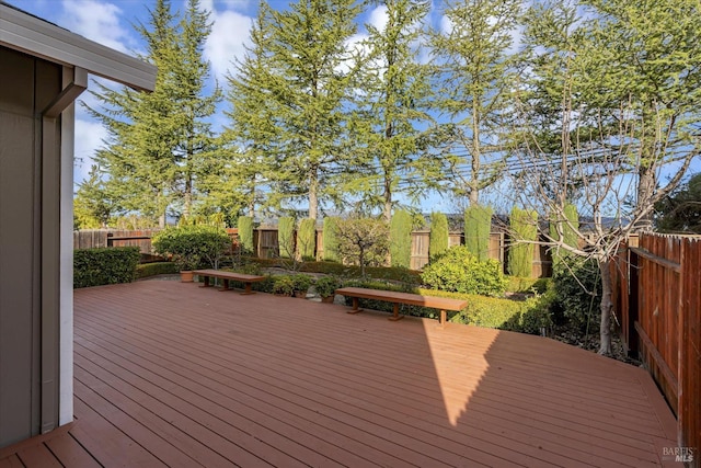 view of wooden deck