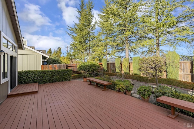 view of wooden terrace