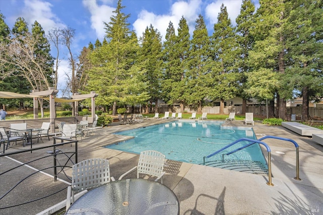 view of pool with a patio