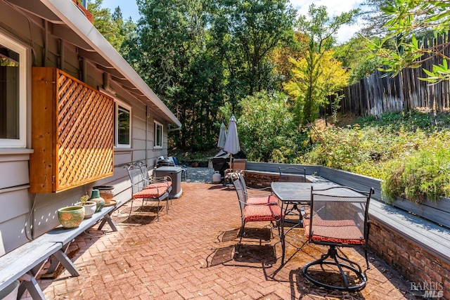 view of patio featuring area for grilling