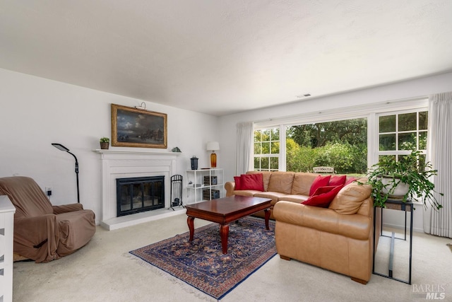 view of carpeted living room