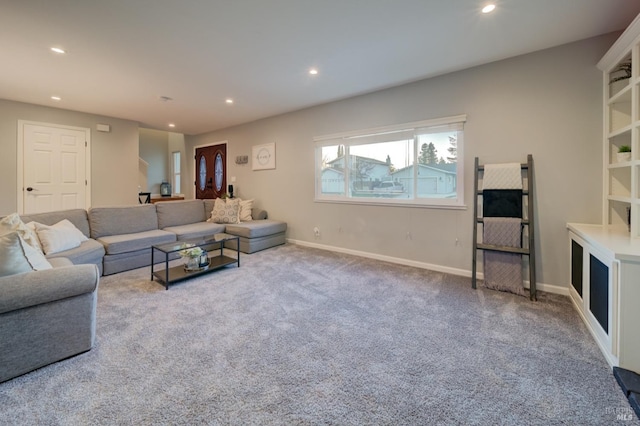 view of carpeted living room