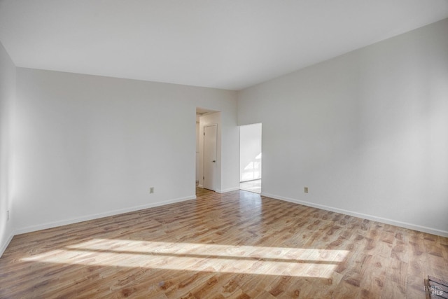 empty room featuring light hardwood / wood-style floors