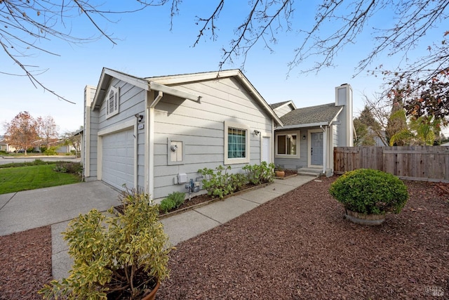 view of front facade with a garage