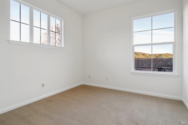 unfurnished room with carpet floors