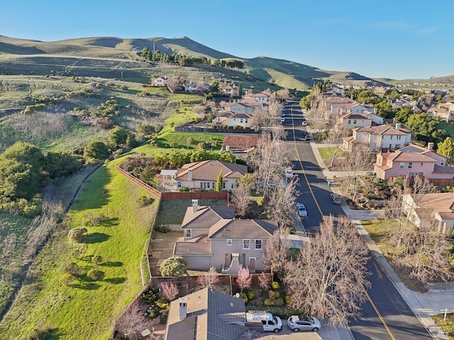 aerial view featuring a mountain view