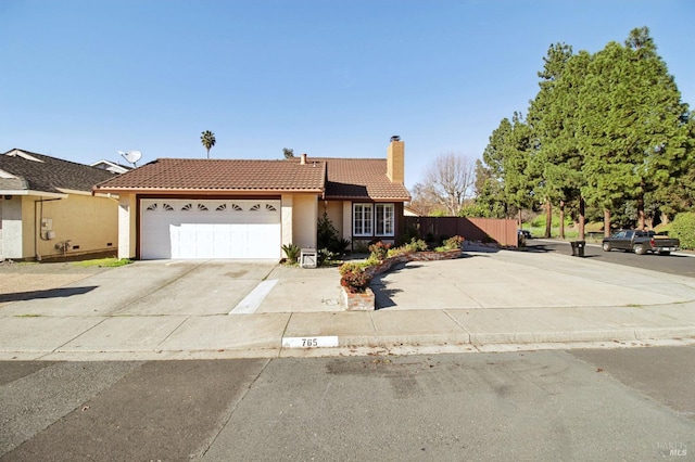 view of front of house featuring a garage