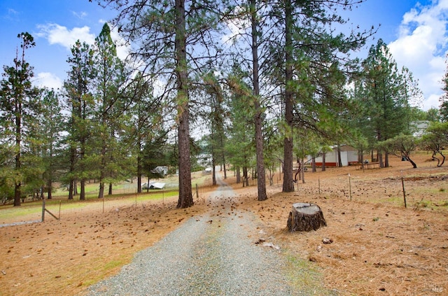 view of street featuring driveway