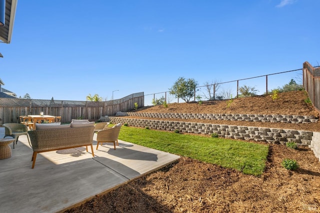 view of yard with a patio