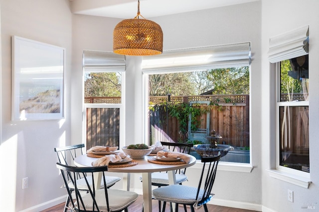 dining room featuring hardwood / wood-style flooring