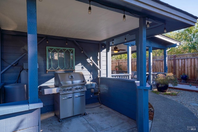 view of patio / terrace featuring area for grilling