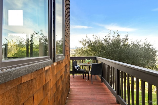 view of wooden deck