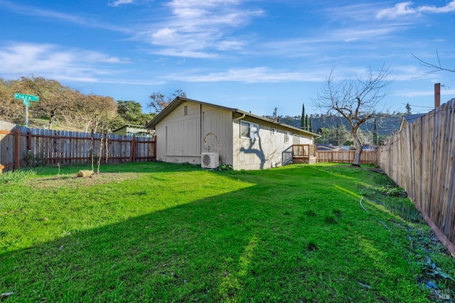 view of yard featuring ac unit