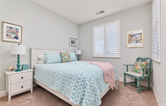 bedroom featuring carpet