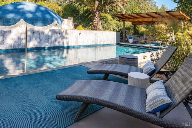 view of pool with a patio