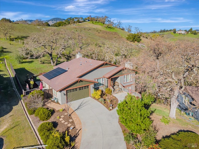 drone / aerial view with a rural view