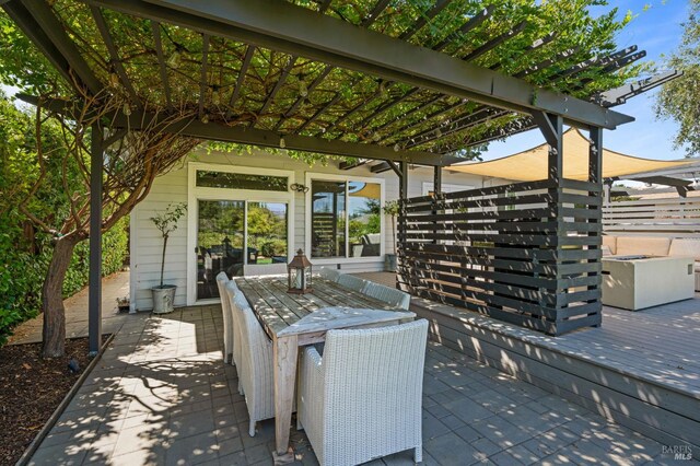 view of patio / terrace featuring a deck