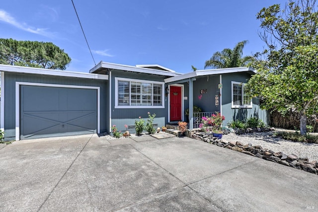 ranch-style house with a garage