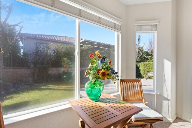 view of sunroom / solarium