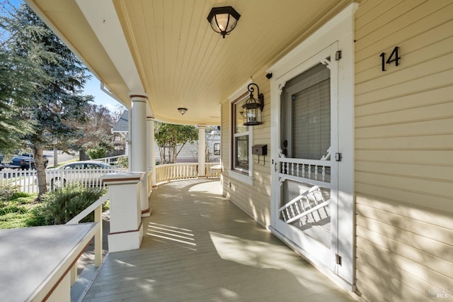 view of patio featuring covered porch