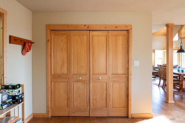 interior details featuring wood-type flooring