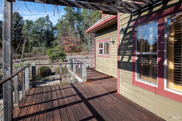 deck with a pergola