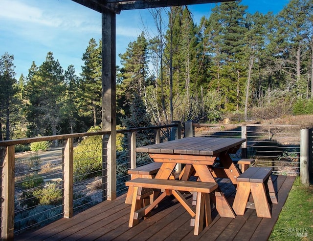 40695 Roseman Creek Rd, Gualala, CA 95445 - wooden deck featuring outdoor dining area