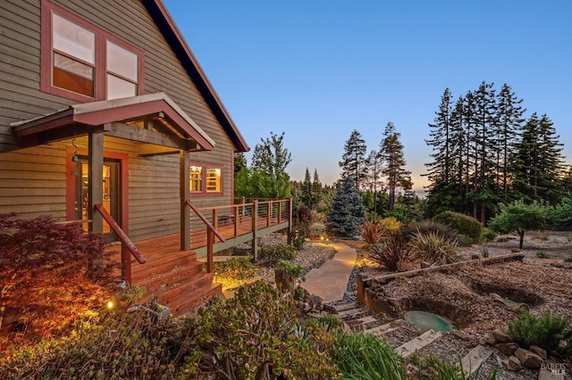 40695 Roseman Creek Rd, Gualala, CA 95445 - view of yard featuring a wooden deck