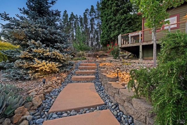 40695 Roseman Creek Rd, Gualala, CA 95445 - view of yard featuring a deck