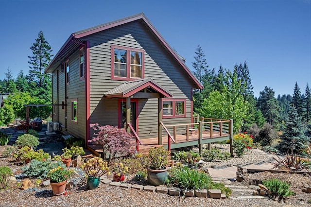 40695 Roseman Creek Rd, Gualala, CA 95445 - view of front of home featuring a wooden deck