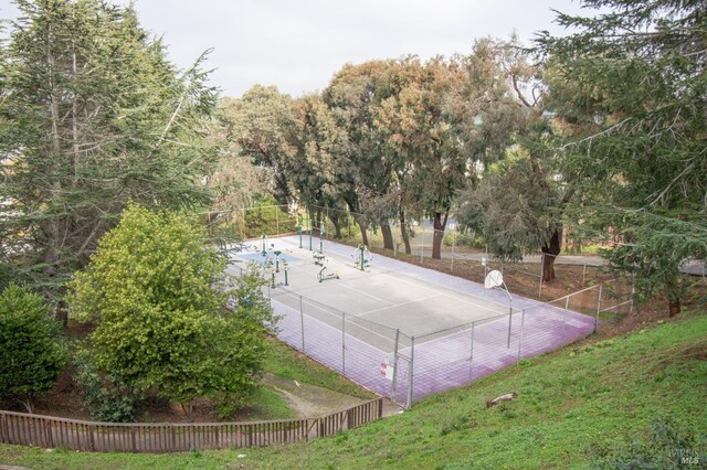 view of tennis court