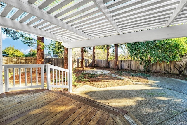 deck with a pergola