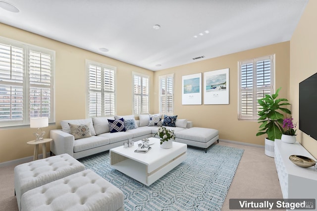 view of carpeted living room