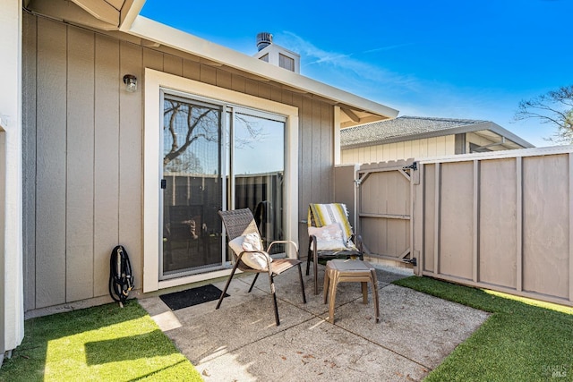 view of patio / terrace with fence