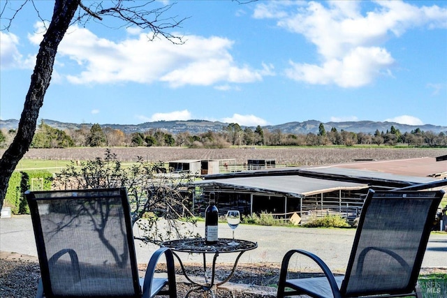 exterior space with a rural view