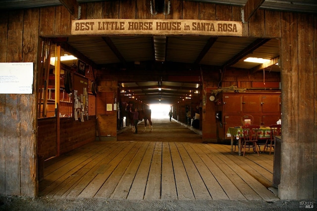 view of horse barn