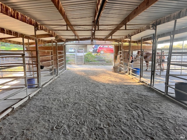 view of horse barn