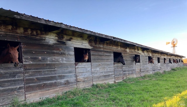 view of horse barn