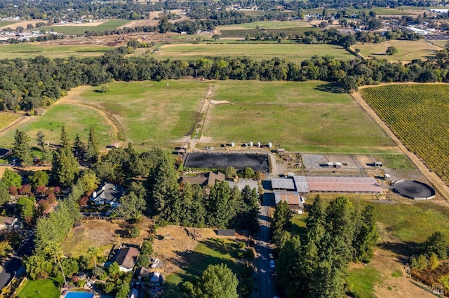 drone / aerial view featuring a rural view